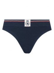 Tommy Hilfiger Stringi UW0UW06063 Granatowy. Niebieskie majtki damskie Tommy Hilfiger, z bawełny. Za 99.99 zł.