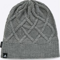 Adidas Performance - Czapka. Szare czapki damskie adidas Performance, na zimę, bez wzorów, z dzianiny. W wyprzedaży za 59.90 zł.