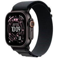 Zegarek Apple Watch Ultra 3 GPS + Cellular 49mm Czarna koperta tytanowa z czarną opaską Alpine - mały. Czarne zegarki smartwatch Apple, bez wzorów. Za 4,464.99 zł.