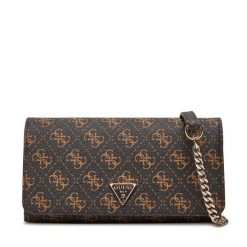 Torebka Guess. Brązowe listonoszki damskie Guess, z aplikacjami, bez dodatków. Za 319.99 zł.