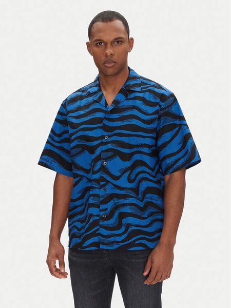 HUGO Koszula Eligino 50539143 Niebieski Relaxed Fit. Niebieskie koszule męskie Hugo, m, bez wzorów, z bawełny, bez kołnierzyka, bez ramiączek. Za 209.99 zł.