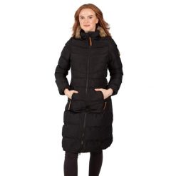 Ocieplana Kurtka Damska Audrey. Czerwone kurtki sportowe damskie Trespass, s, bez wzorów, z futra, bez ramiączek, z kapturem, trekkingowe. Za 288.99 zł.