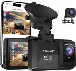 Wideorejestrator Feegar Kamera samochodowa Traffic 4K UHD wideorejestrator WiFi 5G 170 +Tył. Wideorejestratory Feegar. Za 599.00 zł.