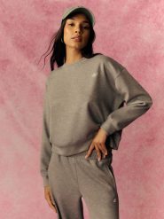 4F Bluza dresowa regular bez kaptura damska - szara XL. Szare bluzy damskie 4F, xl, bez wzorów, z dresówki, bez ramiączek, bez kaptura. Za 159.99 zł.