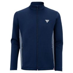Bluza tenisowa męska Tecnifibre Tour. Niebieskie bluzy męskie TECNIFIBRE, m, bez wzorów, z dresówki, eleganckie, bez ramiączek, bez kaptura. Za 599.00 zł.
