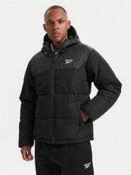 Reebok Kurtka zimowa RCC00084 Czarny Regular Fit. Czarne kurtki męskie Reebok, na zimę, l, bez wzorów, z syntetyku, bez kaptura. Za 399.99 zł.