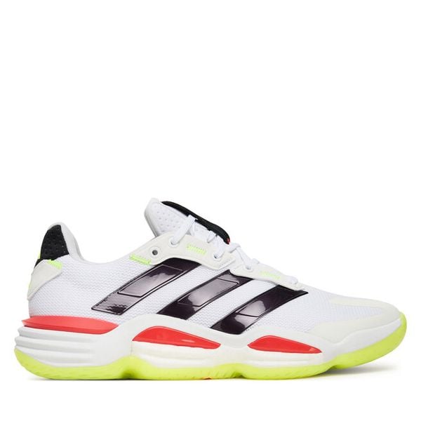 Buty halowe adidas. Białe buty sportowe męskie Adidas, bez wzorów, bez zapięcia. Za 699.99 zł.