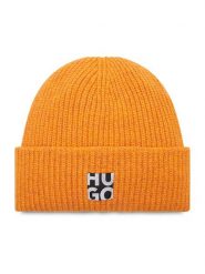 HUGO Czapka Women-X 50477679 Pomarańczowy. Brązowe czapki damskie Hugo, na zimę, bez wzorów, z materiału. Za 469.99 zł.