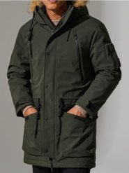 Kurtka parka - zielony. Zielone kurtki męskie Sinsay, l, bez wzorów, bez kaptura. Za 199.99 zł.