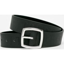 Trussardi Jeans - Pasek skórzany. Czarne paski męskie TRUSSARDI JEANS, z jeansu. W wyprzedaży za 159.90 zł.