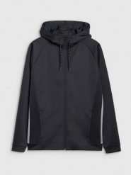 4F Bluza treningowa regular szybkoschnąca męska - czarna 3XL. Czarne bluzy męskie 4F, m, bez wzorów, z dzianiny, z kapturem, na fitness i siłownię. Za 199.99 zł.