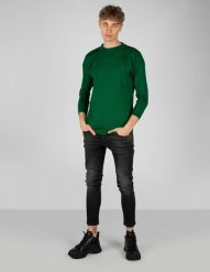 Takeshy Kurosawa Sweter | 83072 | Maglia F12 Taglio Over | Mężczyzna | Zielony. Zielone swetry męskie Takeshy Kurosawa, m, bez wzorów, z dzianiny, bez kołnierzyka, bez ramiączek. W wyprzedaży za 329.00 zł.