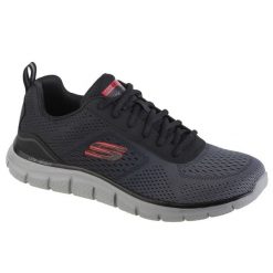 Buty do chodzenia męskie Skechers Track Ripkent. Czarne buty sportowe męskie Skechers, bez wzorów, z materiału, bez zapięcia, trekkingowe. Za 249.99 zł.