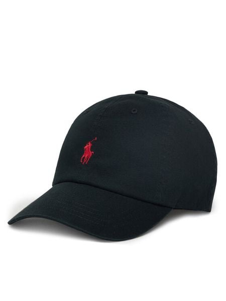 Polo Ralph Lauren Czapka z daszkiem 211912843019 Czarny. Czarne czapki damskie Polo Ralph Lauren, bez wzorów, z bawełny. Za 189.99 zł.