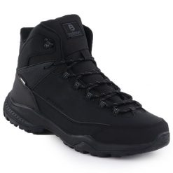 Buty sportowe trekkingowe wysokie nieocieplane czarne McBraun 9457. Czarne trekkingi męskie McBraun, ze skóry ekologicznej, bez zapięcia. Za 199.99 zł.