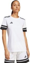 Adidas Koszulka damska adidas Squadra 25 Jersey biała JI9991 M. Białe bluzki damskie Adidas, m, bez wzorów, z jersey, bez kołnierzyka, bez ramiączek. Za 83.69 zł.