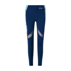 Legginsy sportowe damskie Oakley PURSUIT PRO TIGHT FOA500565-6LE. Niebieskie legginsy damskie Oakley, bez wzorów, z tkaniny. Za 304.65 zł.