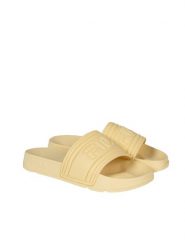 Fila Klapki "Morro Bay" | FFW0106 | Kobieta | Żółty. Żółte klapki damskie Fila, bez wzorów, z materiału, bez obcasa, bez zapięcia. W wyprzedaży za 79.00 zł.