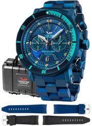 Zegarek męski Vostok Europe 6S21-620E278B niebieski. Niebieskie zegarki męskie Vostok Europe, bez wzorów. Za 6,685.51 zł.