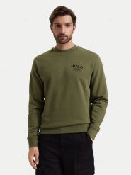 HUGO Bluza Nespon 50572772 Zielony ciemny Regular Fit. Zielone bluzy męskie Hugo, m, bez wzorów, z bawełny, bez ramiączek, bez kaptura. Za 349.99 zł.