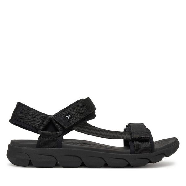 Sandały Rieker. Czarne sandały męskie Rieker, bez wzorów, bez zapięcia. Za 279.99 zł.