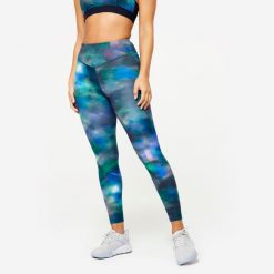 Legginsy fitness damskie Domyos. Brązowe legginsy damskie DOMYOS, bez wzorów, z elastanu. Za 99.99 zł.
