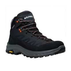 Buty trekkingowe Alpinus Kominite Mid Hydrotex, Vibram. Czarne trekkingi męskie Alpinus, bez zapięcia. Za 499.00 zł.