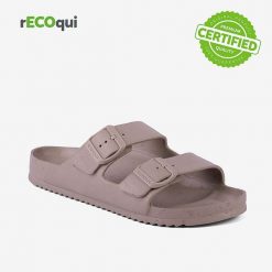 Klapki damskie Coqui Kong - anatomiczne, antybakteryjne. Brązowe klapki damskie Coqui, bez wzorów, z materiału, bez obcasa, bez zapięcia. Za 125.99 zł.