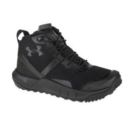 Buty trekkingowe męskie, Under Armour Micro G Valsetz Mid. Czarne trekkingi męskie Under Armour, z materiału, bez zapięcia. Za 499.99 zł.
