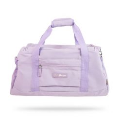 Torba sportowa nylonowa 41,25 l Aura Lavender. Fioletowe torby na ramię męskie GYMBEAM, bez wzorów, z nylonu, na ramię. Za 153.90 zł.