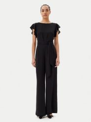 Artigli Kombinezon ACTU001736 Czarny Regular Fit. Czarne sukienki damskie Artigli, bez wzorów, z syntetyku, bez kołnierzyka, bez ramiączek. Za 379.99 zł.