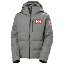 Damska kurtka narciarska z kapturem Helly Hansen Kvitfjell Race. Szare kurtki sportowe damskie Helly Hansen, na zimę, bez wzorów, bez ramiączek, z kapturem, narciarskie. Za 1,613.00 zł.