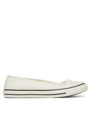 Converse Baleriny Chuck Taylor All Star Dainty Ballerina A16211C Beżowy. Brązowe balerinki damskie Converse, bez wzorów, z materiału, retro, bez obcasa, bez zapięcia. Za 199.99 zł.
