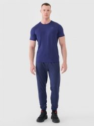 4F Spodnie treningowe szybkoschnące męskie - granatowe 3XL. Niebieskie spodnie sportowe męskie 4F, m, bez wzorów, z dresówki, na fitness i siłownię. W wyprzedaży za 129.99 zł.