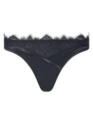 Hunkemöller Stringi Zoe 303112 Czarny. Czarne majtki damskie Hunkemöller, z syntetyku. Za 99.99 zł.