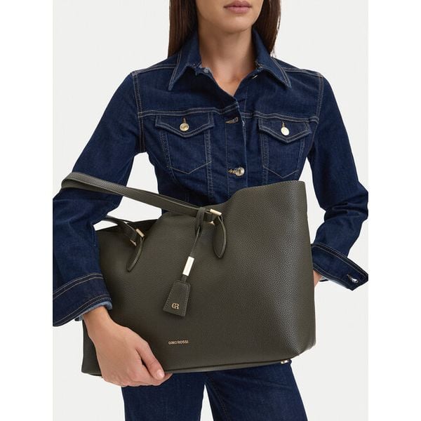 Torebka GINO ROSSI. Brązowe shopperki damskie Gino Rossi, bez wzorów, bez dodatków. Za 259.99 zł.