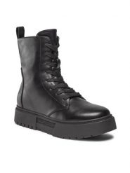 Jenny Fairy Trzewiki WS5895-04 Czarny. Czarne botki damskie Jenny Fairy, bez wzorów, ze skóry, bez obcasa, na płaskiej podeszwie, bez zapięcia. Za 179.99 zł.