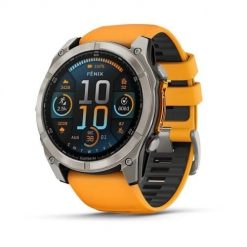Zegarek Garmin Fenix 8 AMOLED Sapphire Titanium Spark Orange. Niebieskie zegarki sportowe Garmin, bez wzorów. Za 5,793.99 zł.