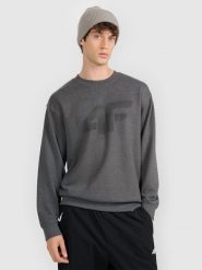 4F Bluza dresowa nierozpinana bez kaptura męska - szara XXL. Szare bluzy męskie 4F, m, bez wzorów, z bawełny, bez ramiączek, bez kaptura. Za 129.99 zł.