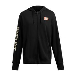 Bluza damska Under Armour Project Rock HWT Full Zip Hard at Work. Brązowe bluzy damskie Under Armour, s, bez wzorów, rockowe, bez ramiączek, bez kaptura. Za 339.99 zł.