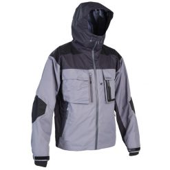 Kurtka wędkarska Caperlan 500 wodoodporna. Szare kurtki męskie CAPERLAN, l, bez wzorów, z materiału, sportowe, bez kaptura. W wyprzedaży za 299.99 zł.