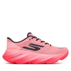 Buty do biegania Skechers. Czerwone obuwie sportowe damskie Skechers, bez wzorów, bez zapięcia, do biegania. Za 679.99 zł.