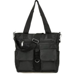Shopper bag czarny Beltimore A4 J31. Czarne shopperki damskie bez wzorów, bez dodatków. Za 142.99 zł.