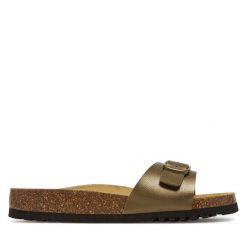 Klapki Scholl. Brązowe klapki damskie Scholl, bez wzorów, bez obcasa, bez zapięcia. Za 179.99 zł.