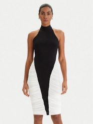 Bardot Sukienka koktajlowa Amani 60168DB Czarny Slim Fit. Czarne sukienki damskie Bardot, bez wzorów, z syntetyku, wizytowe, bez kołnierzyka, bez ramiączek. Za 599.99 zł.