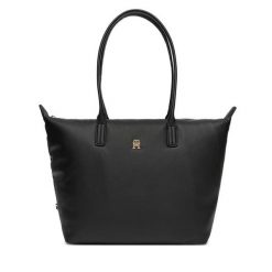Torebka Tommy Hilfiger. Czarne shopperki damskie Tommy Hilfiger, bez wzorów, bez dodatków. Za 559.99 zł.