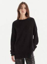 Patrizia Pepe Sweter 2K0326 K293 Czarny Regular Fit. Czarne swetry nierozpinane damskie Patrizia Pepe, bez wzorów, z syntetyku, bez kołnierzyka, bez ramiączek. Za 919.99 zł.