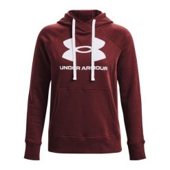 Bluza damska z kapturem Under Armour Rival Fleece Logo. Białe bluzy damskie Under Armour, l, bez wzorów, z bawełny, bez ramiączek, z kapturem. Za 287.25 zł.