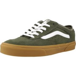 Buty VANS ROWLEY CLASSIC Zielony. Zielone buty zimowe męskie Vans, bez wzorów, z tkaniny, bez obcasa, bez zapięcia. Za 383.15 zł.