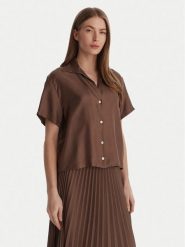 Marella Koszula Segnale 2613111045 Brązowy Relaxed Fit. Brązowe koszule damskie Marella, bez wzorów, z jedwabiu, bez kołnierzyka, bez ramiączek. Za 799.99 zł.